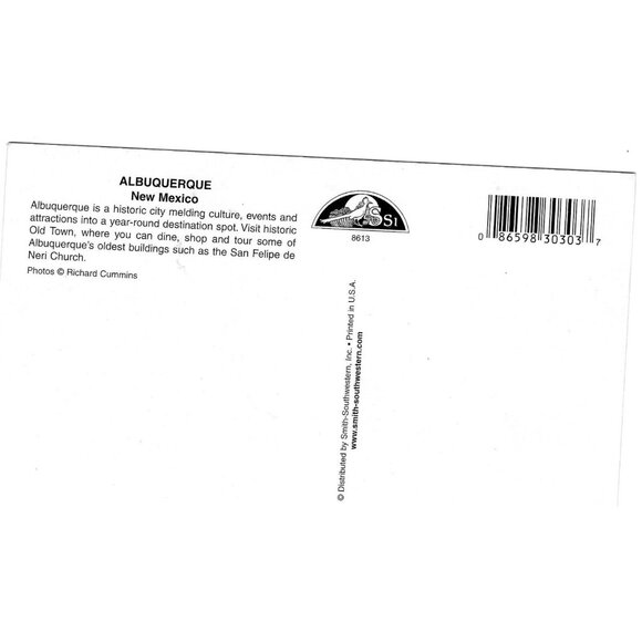 Old Town Albuquerque Unposted Postcard New Mexico - Picture 2 of 2